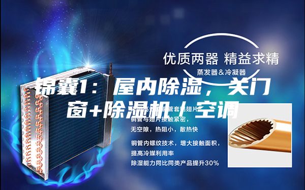 錦囊1：屋內(nèi)除濕，關(guān)門窗+除濕機(jī)／空調(diào)